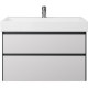 Приобрести Тумба под раковину Creto Amelia 80 14-1078G подвесная Антрацит Белый матовый в магазине сантехники Santeh-Crystal.ru