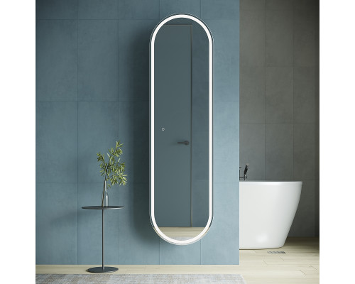 Заказать Шкаф пенал Creto Berry 45 18-4501600WH с подсветкой Белый в магазине сантехники Santeh-Crystal.ru