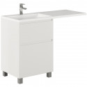 Тумба с раковиной Creto Cafor 120 L 19-W120L Белый глянец