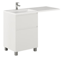 Тумба с раковиной Creto Cafor 120 L 19-W120L Белый глянец