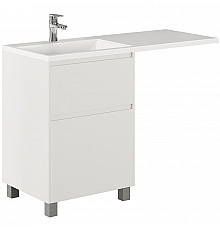 Тумба с раковиной Creto Cafor 120 L 19-W120L Белый глянец