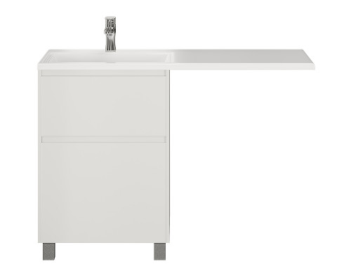 Купить Тумба с раковиной Creto Cafor 120 L 19-W120L Белый глянец в магазине сантехники Santeh-Crystal.ru
