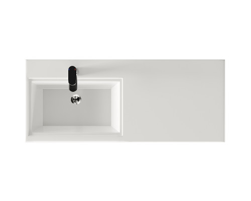 Купить Тумба с раковиной Creto Cafor 120 L 19-W120L Белый глянец в магазине сантехники Santeh-Crystal.ru