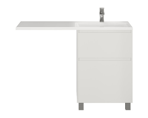 Заказать Тумба с раковиной Creto Cafor 120 R 19-W120R Белый глянец в магазине сантехники Santeh-Crystal.ru