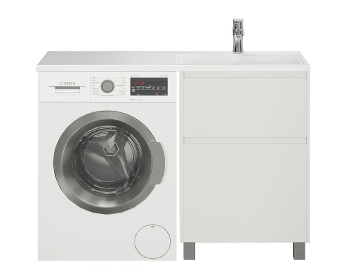 Заказать Тумба с раковиной Creto Cafor 120 R 19-W120R Белый глянец в магазине сантехники Santeh-Crystal.ru