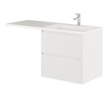 Тумба с раковиной Creto Cafor 130 R 19-W130R подвесная Белый глянец