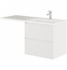 Тумба с раковиной Creto Cafor 130 R 19-W130R подвесная Белый глянец