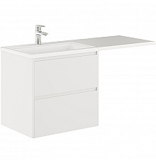 Тумба с раковиной Creto Cafor 130 L 19-W130L подвесная Белый глянец