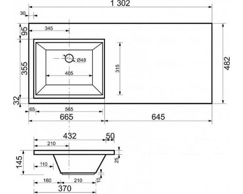 Приобрести Тумба с раковиной Creto Cafor 130 L 19-W130L подвесная Белый глянец в магазине сантехники Santeh-Crystal.ru