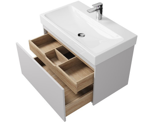 Приобрести Тумба под раковину Creto Etna 80 4-1078W подвесная Белая в магазине сантехники Santeh-Crystal.ru