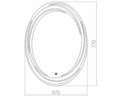 Приобрести Зеркало Creto Firenze 57 12-570770F с подсветкой с сенсорным выключателем в магазине сантехники Santeh-Crystal.ru