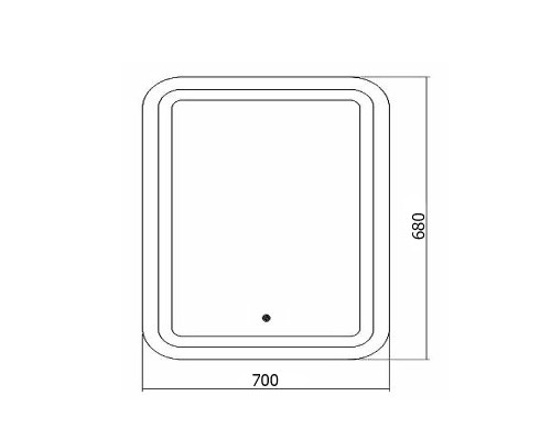 Заказать Зеркало Creto Malibu 70 7-700680M с подсветкой с сенсорным выключателем в магазине сантехники Santeh-Crystal.ru