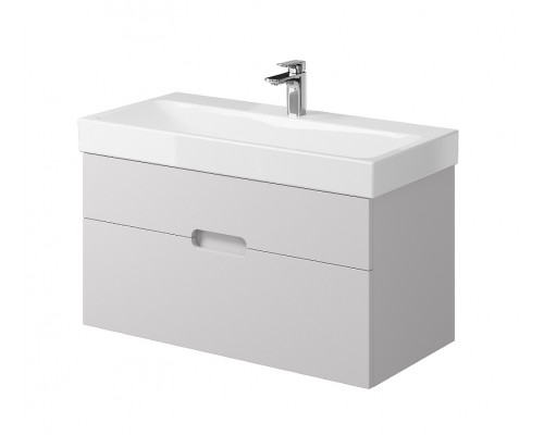 Купить Тумба под раковину Creto Malibu 100 7-1079W подвесная Белая в магазине сантехники Santeh-Crystal.ru