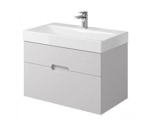 Купить Тумба под раковину Creto Malibu 80 7-1078W подвесная Белая в магазине сантехники Santeh-Crystal.ru