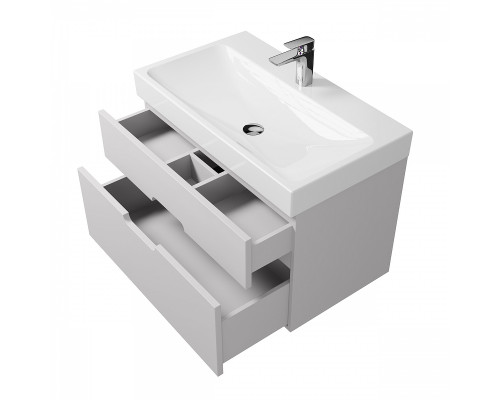 Купить Тумба под раковину Creto Malibu 80 7-1078W подвесная Белая в магазине сантехники Santeh-Crystal.ru