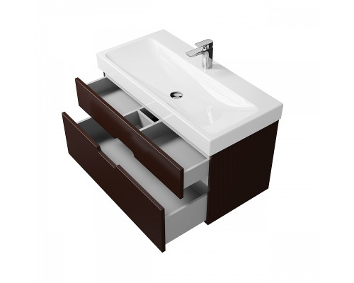 Заказать Тумба под раковину Creto Malibu 100 7-1079C подвесная Chocolate в магазине сантехники Santeh-Crystal.ru