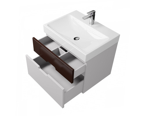 Купить Тумба под раковину Creto Malibu 60 7-1077CS подвесная Chocolate Soft в магазине сантехники Santeh-Crystal.ru
