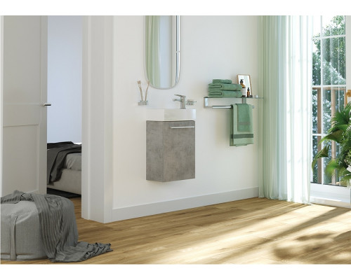 Заказать Тумба под раковину Creto Pollino 37 15-1418-1419B подвесная Beton в магазине сантехники Santeh-Crystal.ru