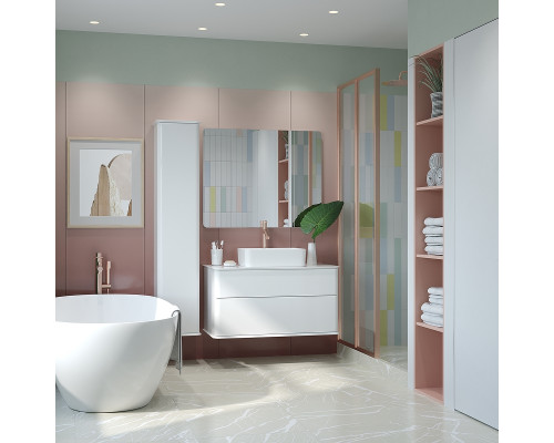 Заказать Зеркало Creto Stella 100 16-CRE100 Белое в магазине сантехники Santeh-Crystal.ru