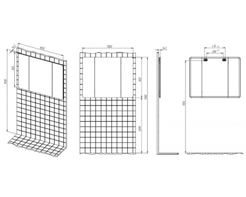 Заказать Зеркало Creto Stella 100 16-CRE100 Белое в магазине сантехники Santeh-Crystal.ru