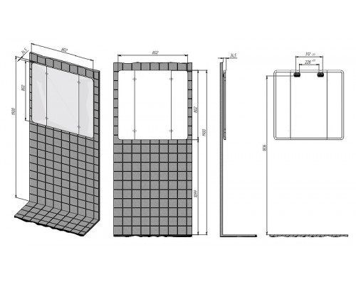 Приобрести Зеркало Creto Stella 80 16-CRE80 Белое в магазине сантехники Santeh-Crystal.ru