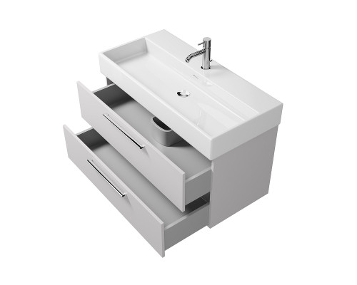 Заказать Тумба под раковину Creto Tivoli 100 8-1378W подвесная Белая в магазине сантехники Santeh-Crystal.ru