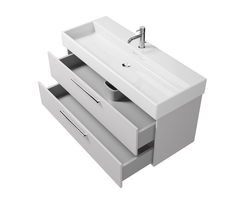 Купить Тумба под раковину Creto Tivoli 120 8-1394W подвесная Белая в магазине сантехники Santeh-Crystal.ru