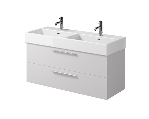 Заказать Тумба под раковину Creto Tivoli 120 Due 8-1393W подвесная Белая в магазине сантехники Santeh-Crystal.ru
