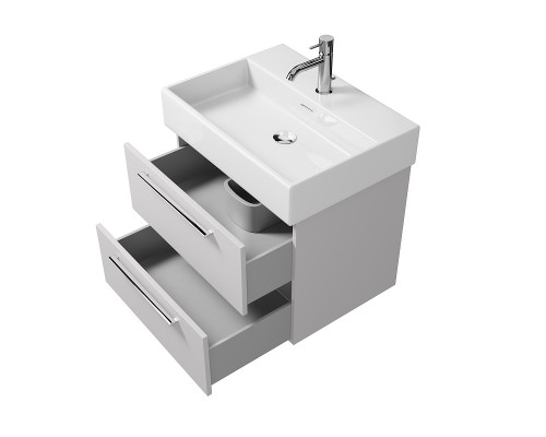 Приобрести Тумба под раковину Creto Tivoli 60 8-1376W подвесная Белая в магазине сантехники Santeh-Crystal.ru