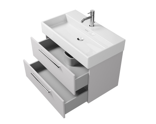 Заказать Тумба под раковину Creto Tivoli 80 8-1377W подвесная Белая в магазине сантехники Santeh-Crystal.ru