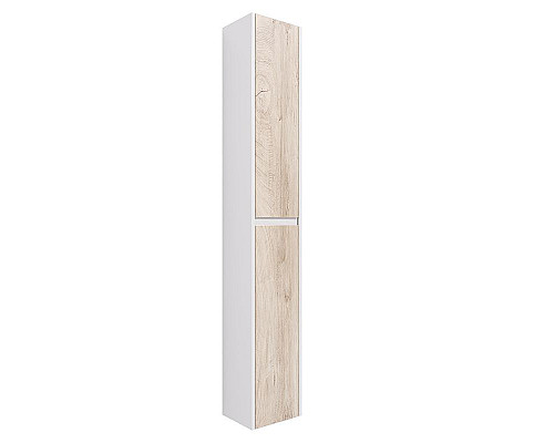 Приобрести Шкаф пенал Dreja Slim 30 99.0504 Дуб кантри Белый глянец в магазине сантехники Santeh-Crystal.ru