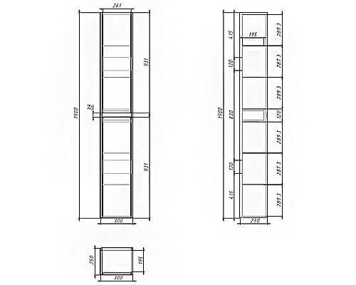 Приобрести Шкаф пенал Dreja Slim 30 99.0504 Дуб кантри Белый глянец в магазине сантехники Santeh-Crystal.ru