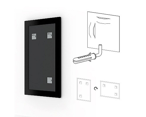 Приобрести Зеркало Evoform Definite 134х74 BY 1103 в багетной раме - Золотой акведук 61 мм в магазине сантехники Santeh-Crystal.ru