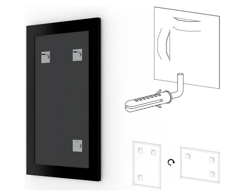 Купить Зеркало Evoform Definite 152х72 BY 1111 в багетной раме - Алебастр 48 мм в магазине сантехники Santeh-Crystal.ru