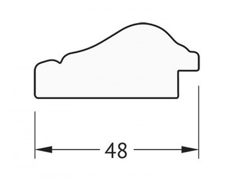 Заказать Зеркало Evoform Definite 49х39 BY 1343 в багетной раме - Алебастр 48 мм в магазине сантехники Santeh-Crystal.ru