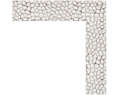 Приобрести Зеркало Evoform Definite 131х71 BY 3290 в багетной раме - Чеканка белая 46 мм в магазине сантехники Santeh-Crystal.ru