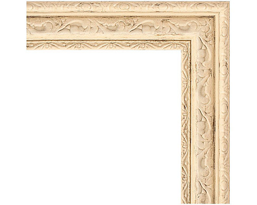 Купить Зеркало Evoform Definite 133х73 BY 1100 в багетной раме - Слоновая кость 51 мм в магазине сантехники Santeh-Crystal.ru