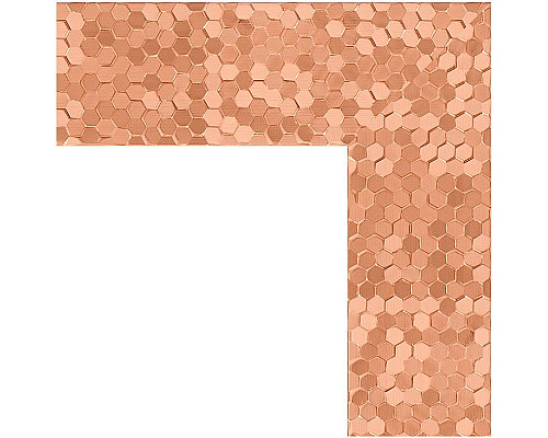 Купить Зеркало Evoform Definite 116х66 BY 3210 в багетной раме - Соты медь 70 мм в магазине сантехники Santeh-Crystal.ru