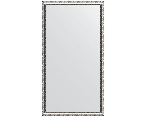 Купить Зеркало Evoform Definite 131х71 BY 3294 в багетной раме - Волна алюминий 46 мм в магазине сантехники Santeh-Crystal.ru