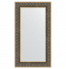 Зеркало Evoform Definite 113х63 BY 3096 в багетной раме - Вензель серебряный 101 мм