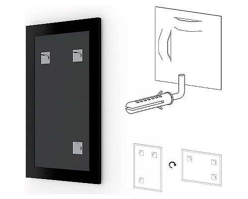 Заказать Зеркало Evoform Definite 150х70 BY 0765 в багетной раме - Бук 37 мм в магазине сантехники Santeh-Crystal.ru
