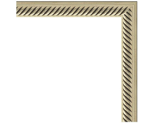 Приобрести Зеркало Evoform Definite 148х68 BY 0759 в багетной раме - Витое серебро 28 мм в магазине сантехники Santeh-Crystal.ru