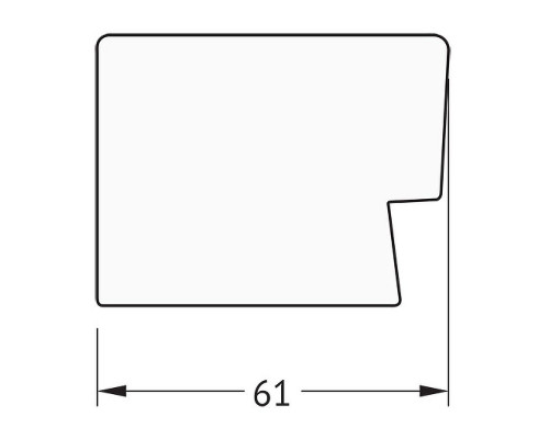 Купить Зеркало Evoform Definite 144х54 BY 3108 в багетной раме - Алюминий 61 мм в магазине сантехники Santeh-Crystal.ru
