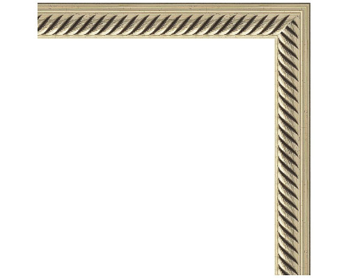 Приобрести Зеркало Evoform Definite 45х35 BY 1326 в багетной раме - Витое серебро 28 мм в магазине сантехники Santeh-Crystal.ru