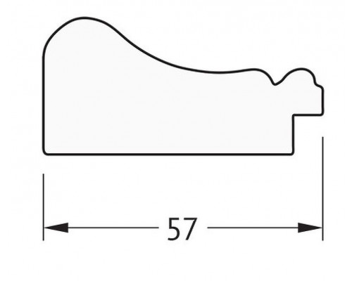 Приобрести Зеркало Evoform Definite 50х40 BY 1348 в багетной раме - Беленый дуб 57 мм в магазине сантехники Santeh-Crystal.ru