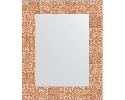 Купить Зеркало Evoform Definite 53х43 BY 3018 в багетной раме - Соты медь 70 мм в магазине сантехники Santeh-Crystal.ru