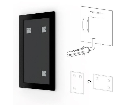 Заказать Зеркало Evoform Definite 154х74 BY 0770 в багетной раме - Травленое золото 59 мм в магазине сантехники Santeh-Crystal.ru