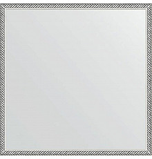 Зеркало Evoform Definite 58х58 BY 0605 в багетной раме - Витое серебро 28 мм