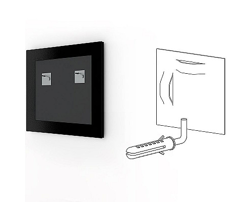 Купить Зеркало Evoform Definite 60х60 BY 0614 в багетной раме - Черный дуб 37 мм в магазине сантехники Santeh-Crystal.ru