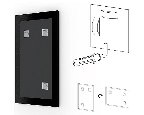 Заказать Зеркало Evoform Definite 71х51 BY 3038 в багетной раме - Волна алюминий 46 мм в магазине сантехники Santeh-Crystal.ru